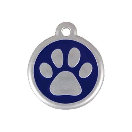 RED DINGO Red Dingo 06-PP-DB-LG QR Tag Premium Paw Print Blue; Large 06-PP-DB-LG